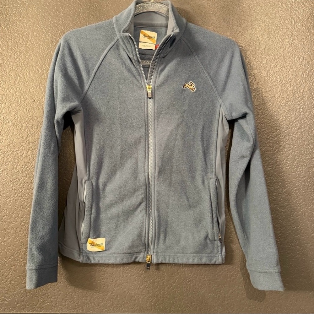 Tracksmith Franklin Fleece full zip jacket blue xs